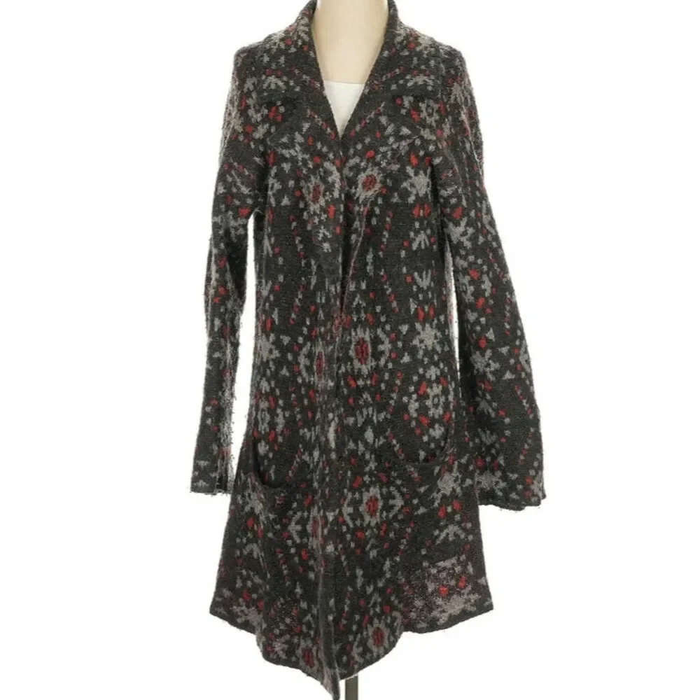 Free People Small Geometric Southwest Cardigan Sweater - Picture 4 of 8